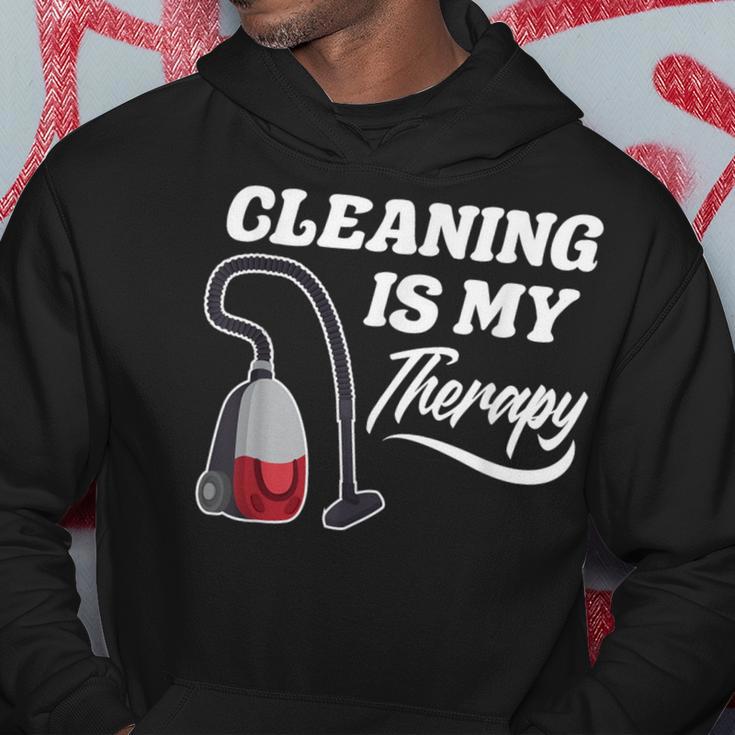 Cleaning Is My Therapy Housekeeping Housekeeper Hoodie Unique Gifts