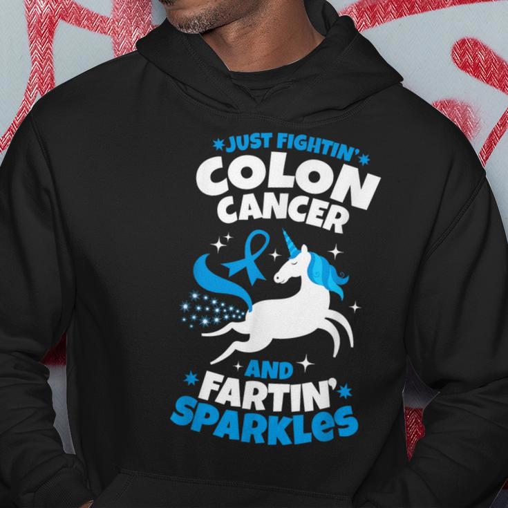 Colon Cancer Fighter Fighting Unicorn Quote Idea Hoodie Unique Gifts