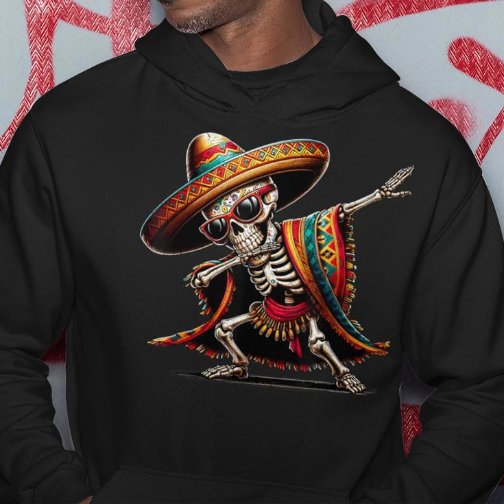 Dabbing Mexican Skeleton Poncho Cinco De Mayo Boys Men Hoodie Unique Gifts