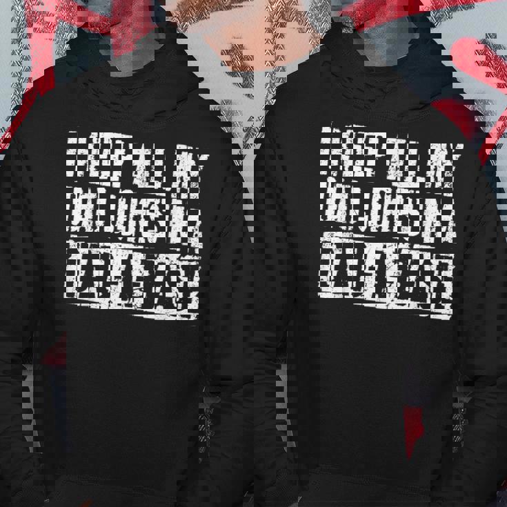 Dad Jokes In Dad-A-Base Vintage For Father's Day Mens Hoodie Unique Gifts