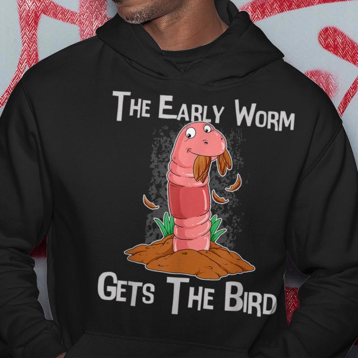 Der Frühe Wurm Catches Denogel Early Riser Hoodie Lustige Geschenke