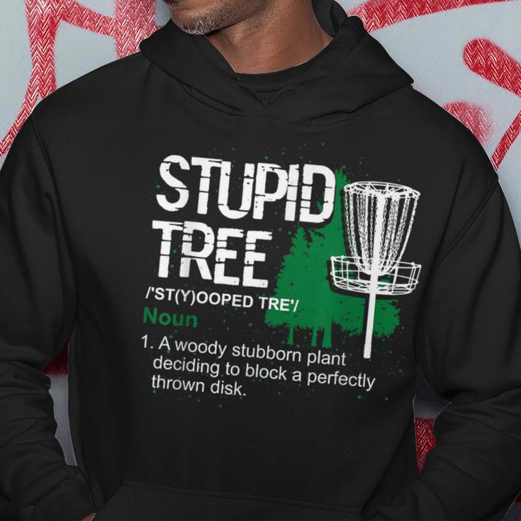 Disc Golfer Outdoor Sports Stupid Tree Disc Golf Hoodie Unique Gifts