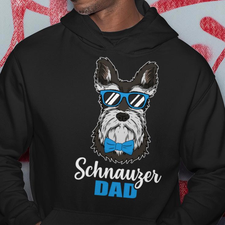 Dog Dad Dwarf Schnauzer Dog Long-Sleeved Kapuzenpullover Lustige Geschenke