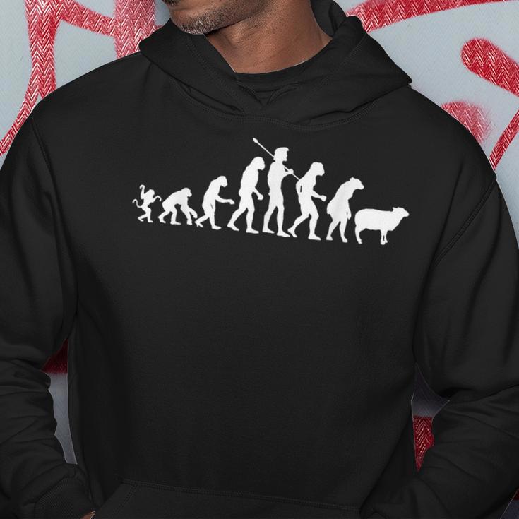 Evolution Man Evolved Into Sheep Hoodie Unique Gifts