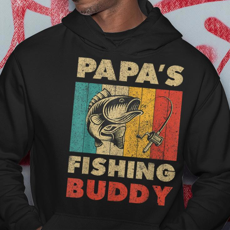 Fishing Papa's Fishing Buddy Vintage Fishing Hoodie Personalized Gifts