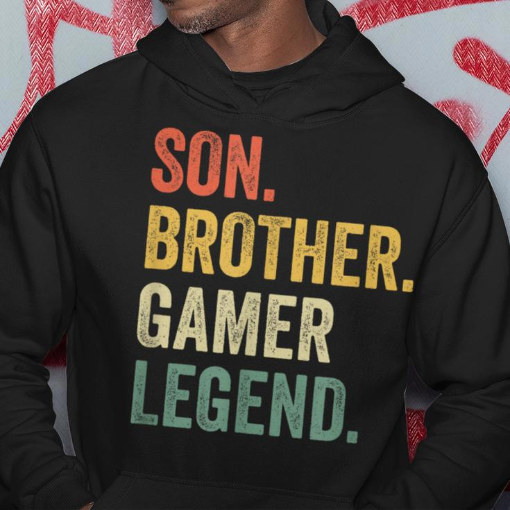 Gaming Son Brother Gamer Legend Video Game Vintage Hoodie Personalized Gifts