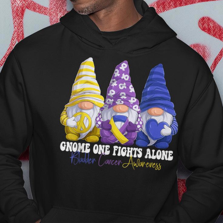 Gnomies Bladder Cancer Awareness Month Purple Ribbon Hoodie Unique Gifts