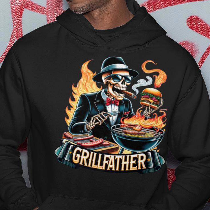 Grill Father Skeleton Dad Joke Grillfather Fathers Day Hoodie Funny Gifts