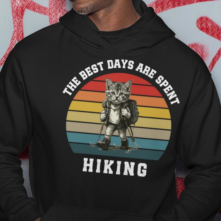 Hiker Cat Quote Vintage Hiking Lovers' Idea Hoodie Unique Gifts
