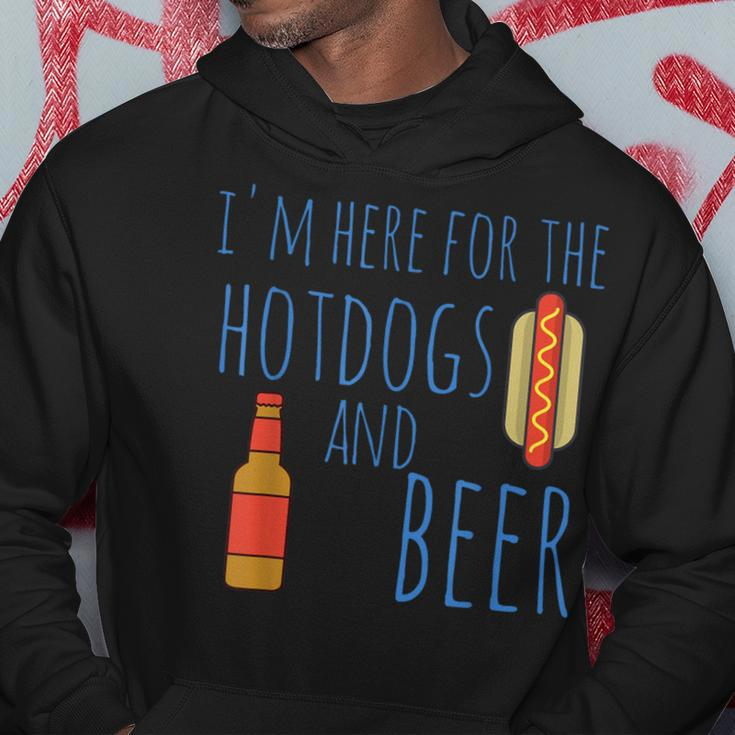 Hot Dog I'm Here For The Hotdogs And Beer Hoodie Unique Gifts