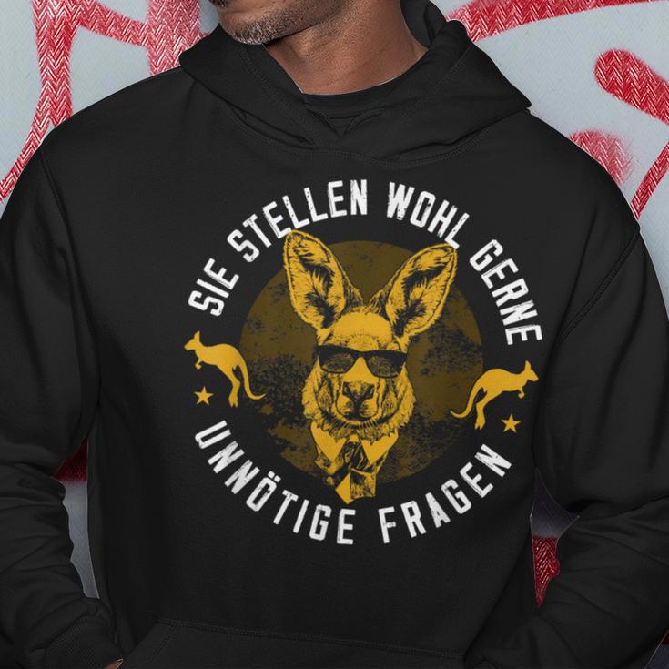 Kangaroo Du Stelle Wohl Gerne Unnecesse Fragen Hoodie Lustige Geschenke