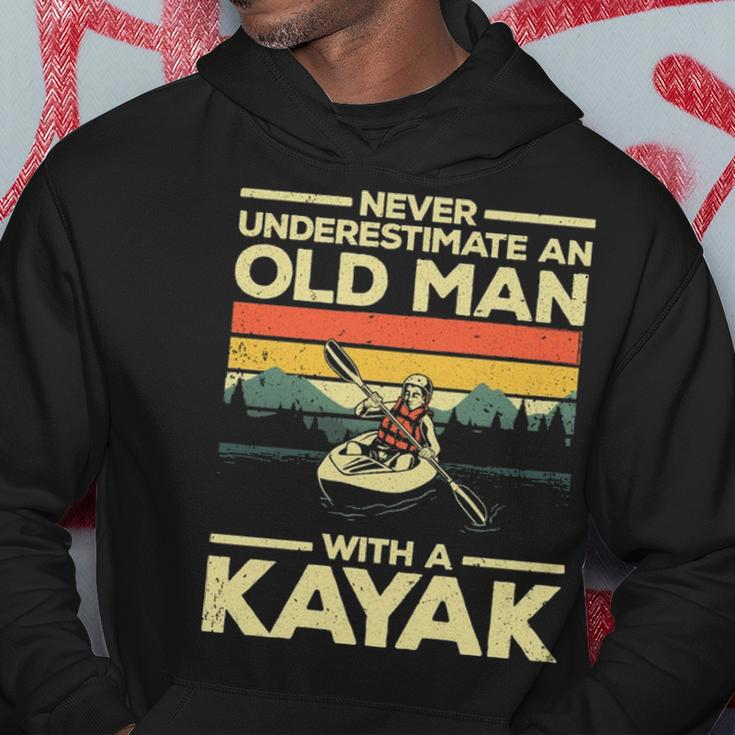 Kayaking For Men Grandpa Kayaker Kayak Lovers Hoodie Unique Gifts