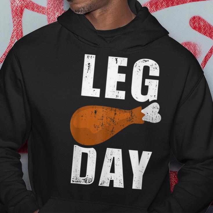 Leg Day For Fitness Exercise Gym Thanksgiving Dinner Hoodie Unique Gifts