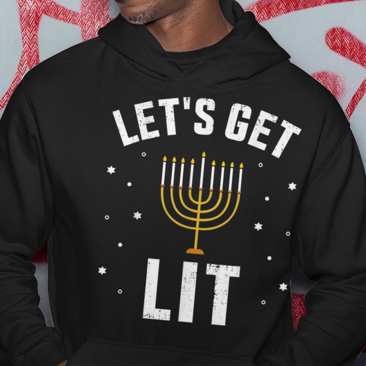 Let's Lit With Menorah For Jewish Hanukkah Hoodie Unique Gifts