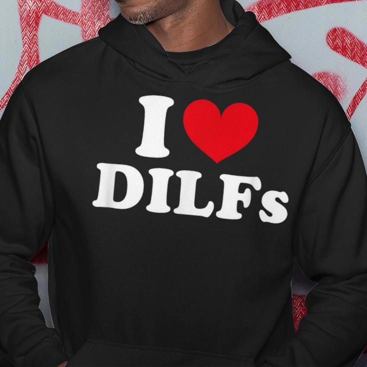 I Love Dilfs I Heart Dilfs Red Heart Hoodie Lustige Geschenke