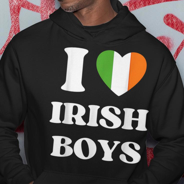 I Love Irish Boys I Red Heart British Boys Ireland Hoodie Personalized Gifts