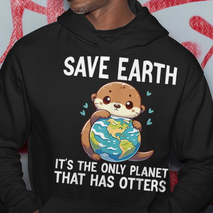 Otters Earth Day 2024 Environmentalist Women Men Hoodie Funny Gifts