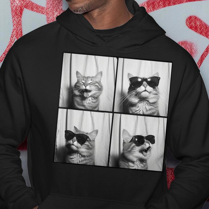 Photobooth Cat Selfie Photostrip Cute Laugh Cat Lover Hoodie Unique Gifts