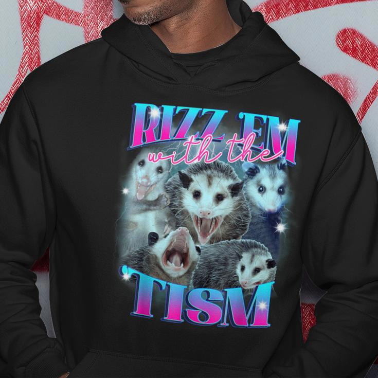 Rizz Em With The Tism Opossum Hoodie Funny Gifts
