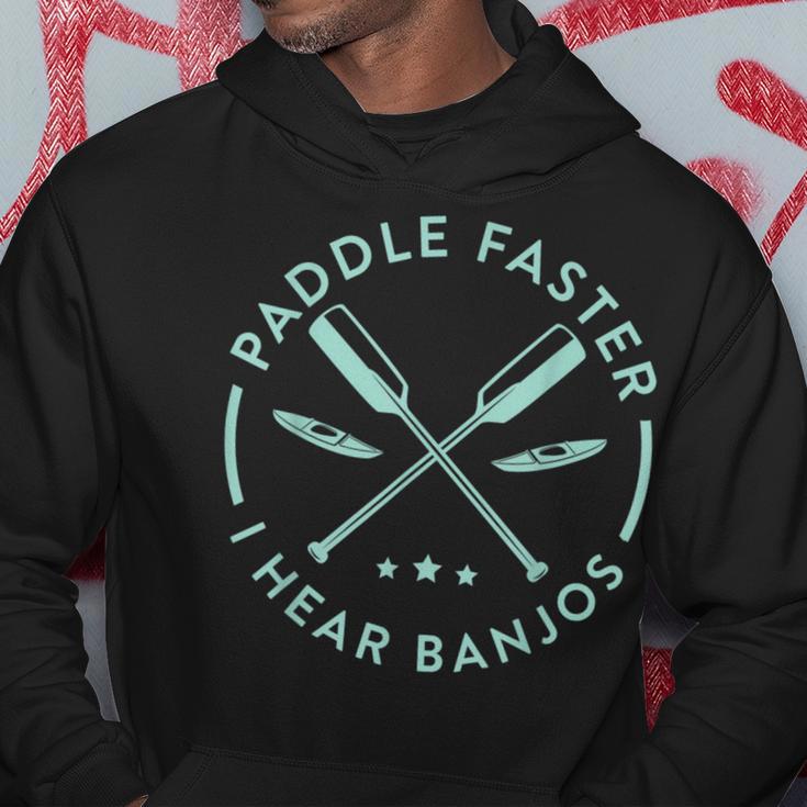 Rowing Canoe Kajak Paddle Faster I Hear Banjos Club Hoodie Unique Gifts