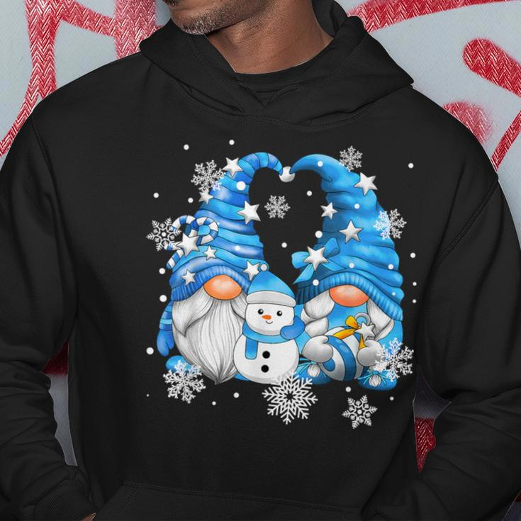 Snowman Gnomies With Snowflakes Cute Winter Gnome Hoodie Personalized Gifts