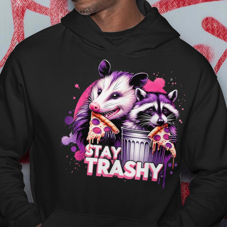 Stay Trashy Raccoons Opossums Possums Animals Lover Hoodie Funny Gifts