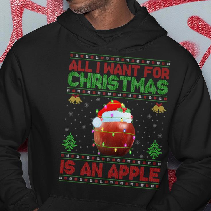 Ugly All I Want For Christmas Is A Apple Hoodie Unique Gifts