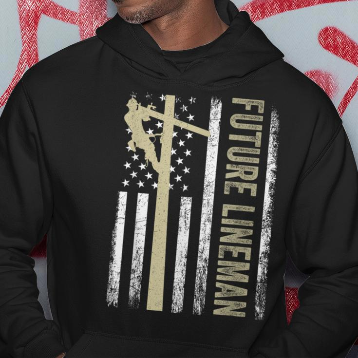 Future Lineman American Flag Electric Cable 4Th Of July Hoodie Personalized Gifts
