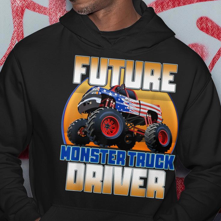 Future Monster Truck Driver Boy's Monster Truck Hoodie Unique Gifts