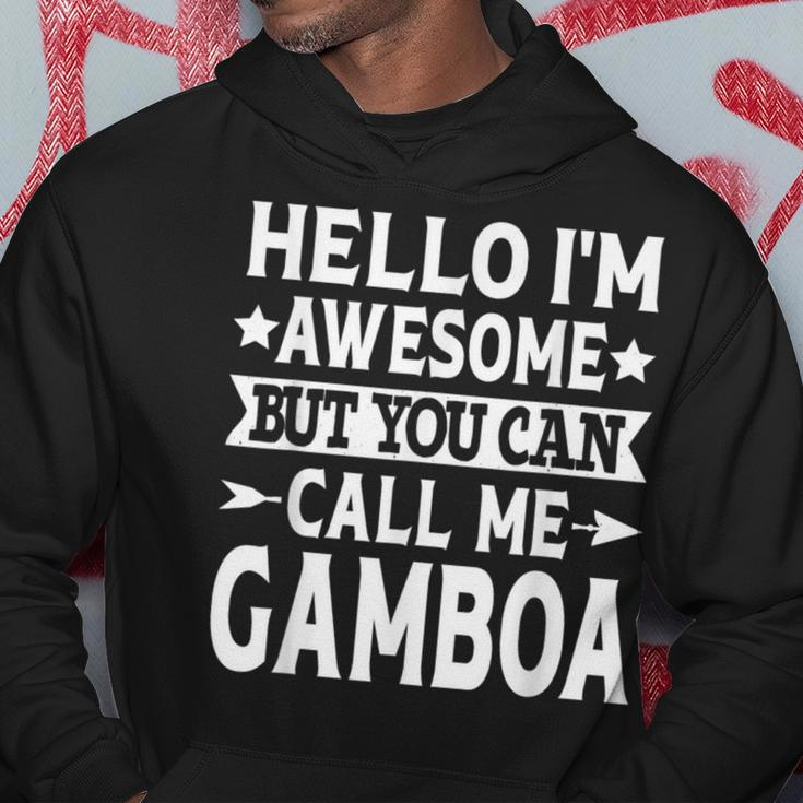 Gamboa Surname Call Me Gamboa Family Team Last Name Gamboa Hoodie Funny Gifts