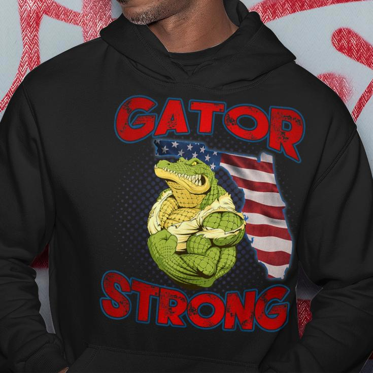 Gator Strong Florida State Gator American Flag Florida Map Hoodie Personalized Gifts
