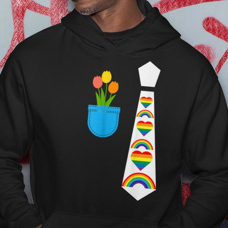 Gay Pride Parade Little Rainbows Tie Tux Costume With Tulips Hoodie Unique Gifts
