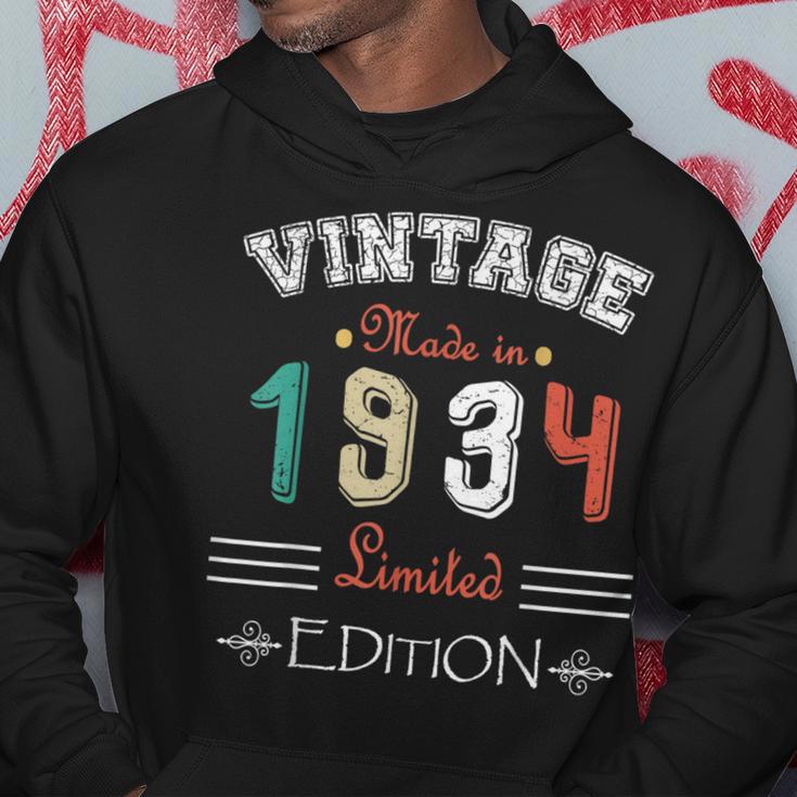 Geboren Im Jahr 1934Intage Made In 1934 Geburtstag Jahrestag 90 Hoodie Lustige Geschenke