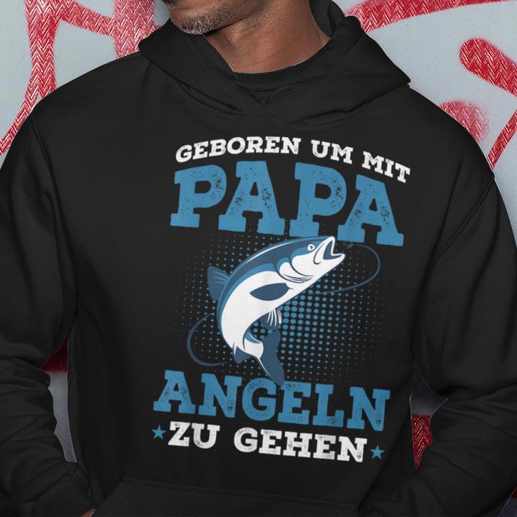 Geboren Um Mit Papa Fishing Zu Gehen Saying Angler Kapuzenpullover Lustige Geschenke