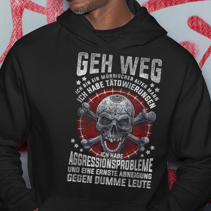 Geh Weg Ich Bin Ein Grumprischer Alter Mann Skull Hoodie Lustige Geschenke