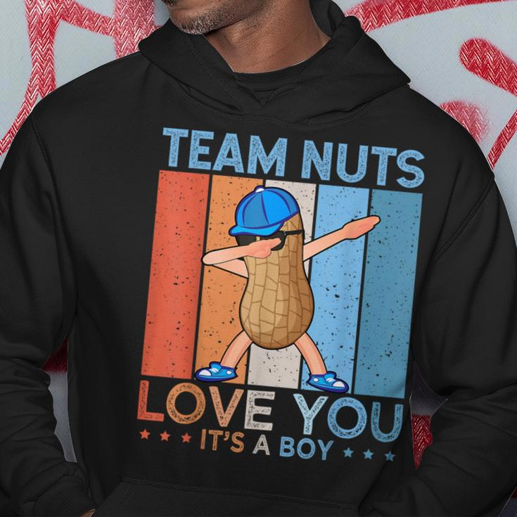 Gender Reveal Team Nuts Team Boy Retro Vintage Hoodie Lustige Geschenke