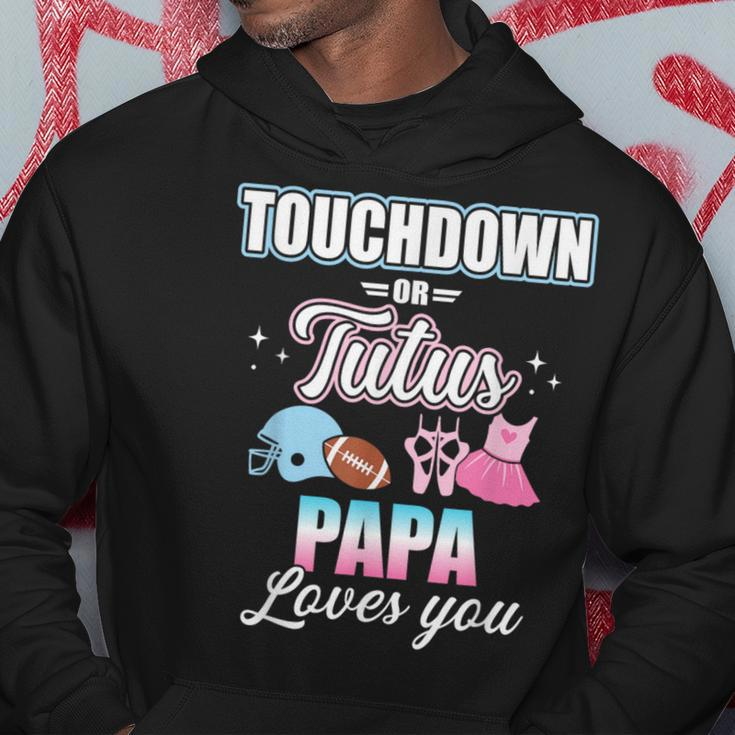 Gender Reveal Touchdowns Or Tutus Papa Matching Baby Party Hoodie Personalized Gifts