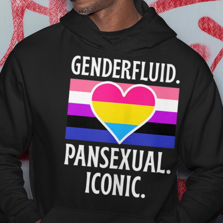 Genderfluid Pansexual Iconic Pride Flag Genderqueer Queer Hoodie Unique Gifts