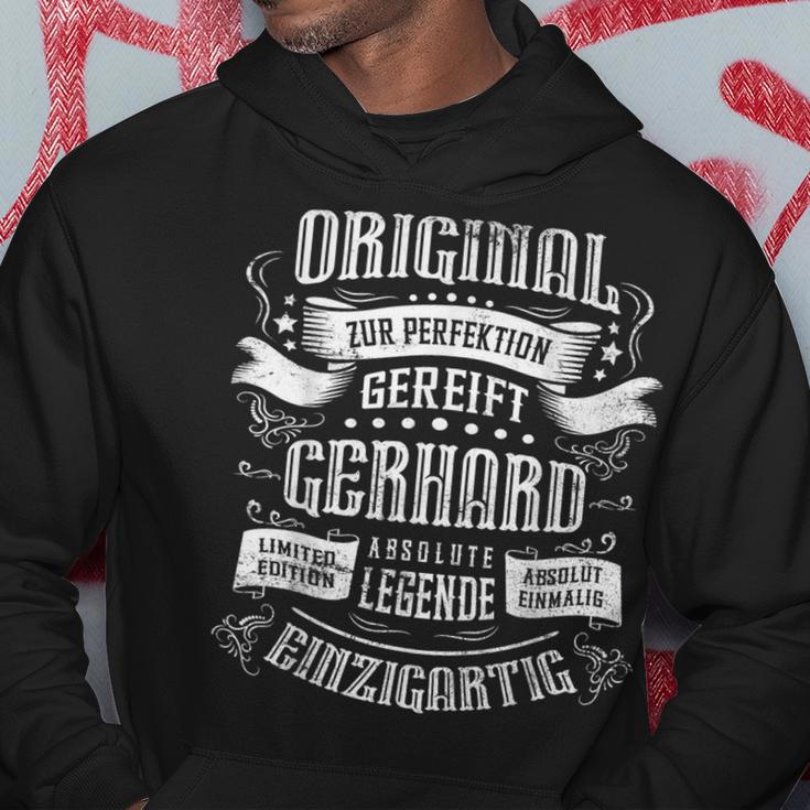 Gerhard Vintage Hoodie, Personalisiert mit Typografie-Design Lustige Geschenke