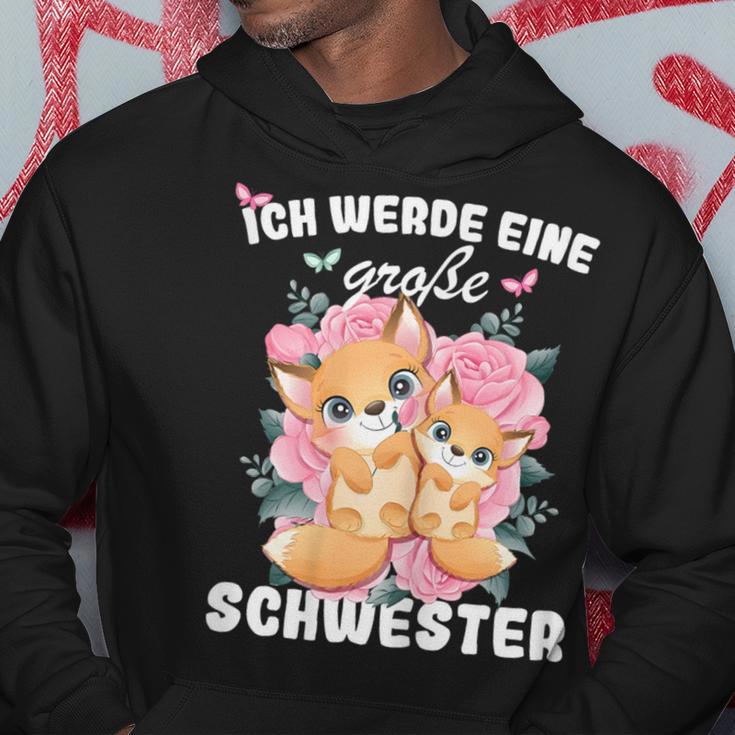 German Announcement Ich Werde Große Schwester S Hoodie Lustige Geschenke