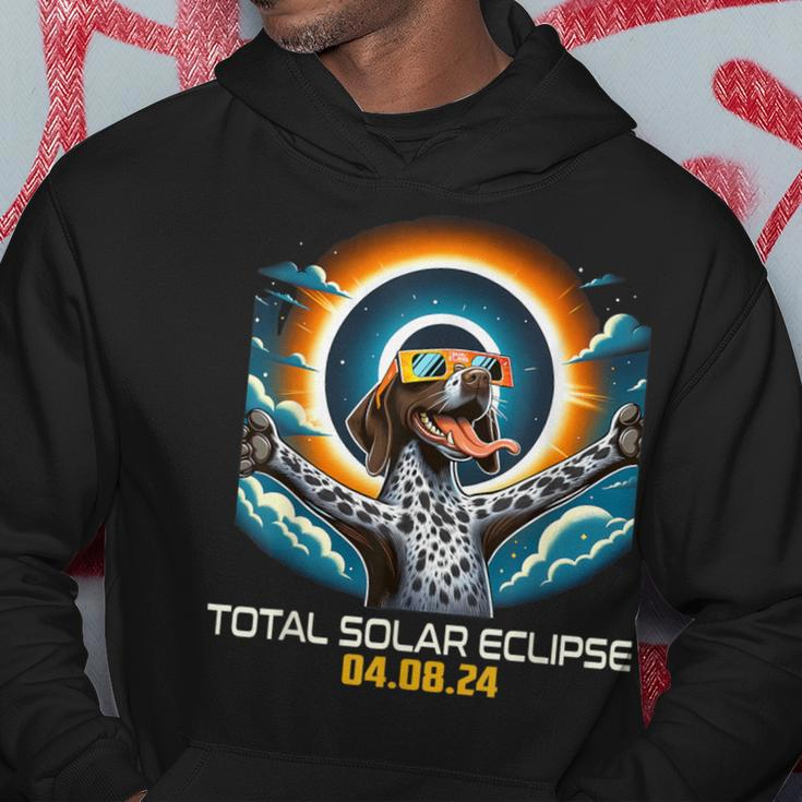 German Shorthaired Pointer Dog Selfie Solar Eclipse Hoodie Unique Gifts