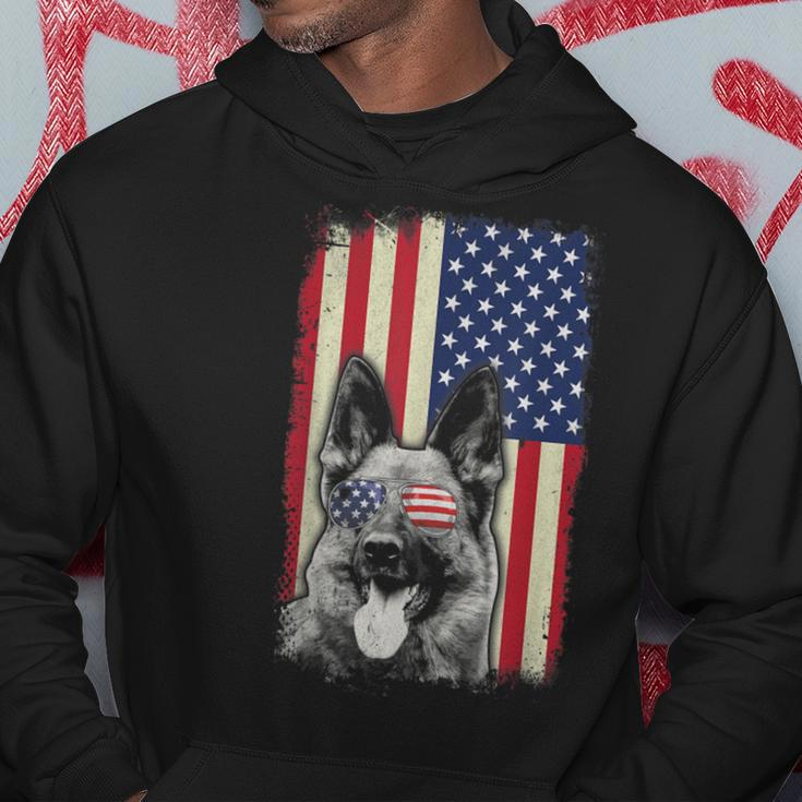 German Shepherd Usa Flag Sunglasses 4Th Of July Dog Lovers Hoodie Unique Gifts