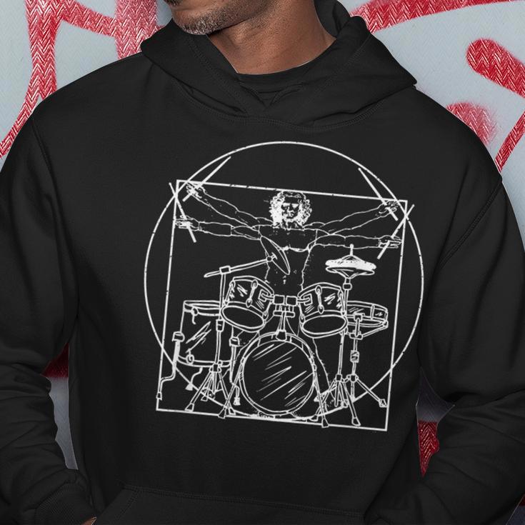 A For A Drummer Da Vinci Drawing Hoodie Lustige Geschenke