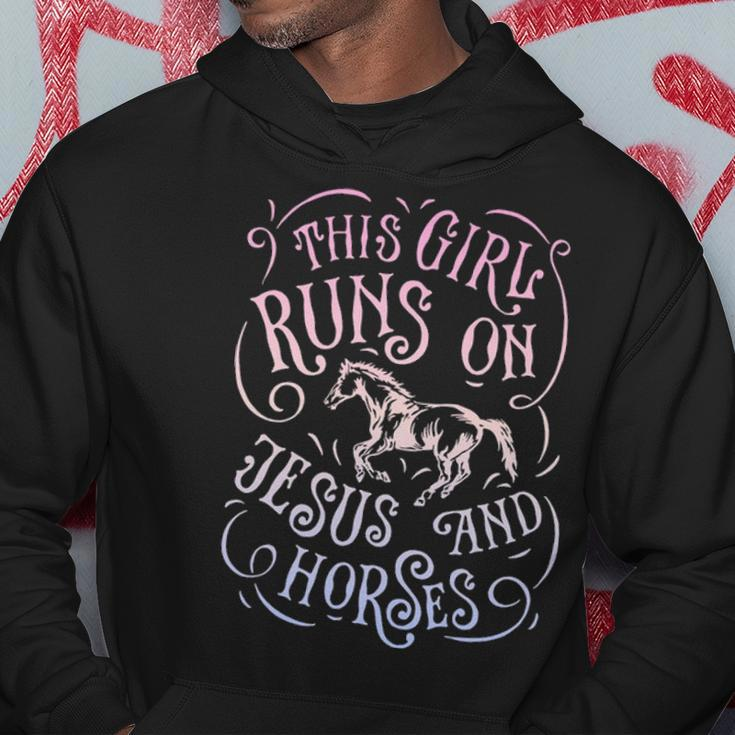 This Girl Runs Jesus And Horses Horse Riding Equestrian Hoodie Unique Gifts