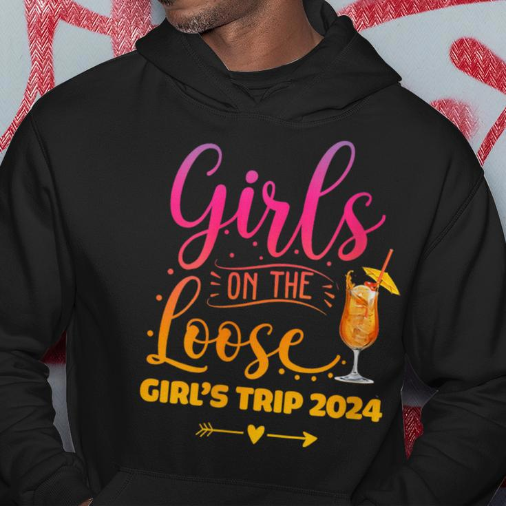 Girls On The Loose Tie Dye Girls Weekend Trip 2024 Hoodie Unique Gifts