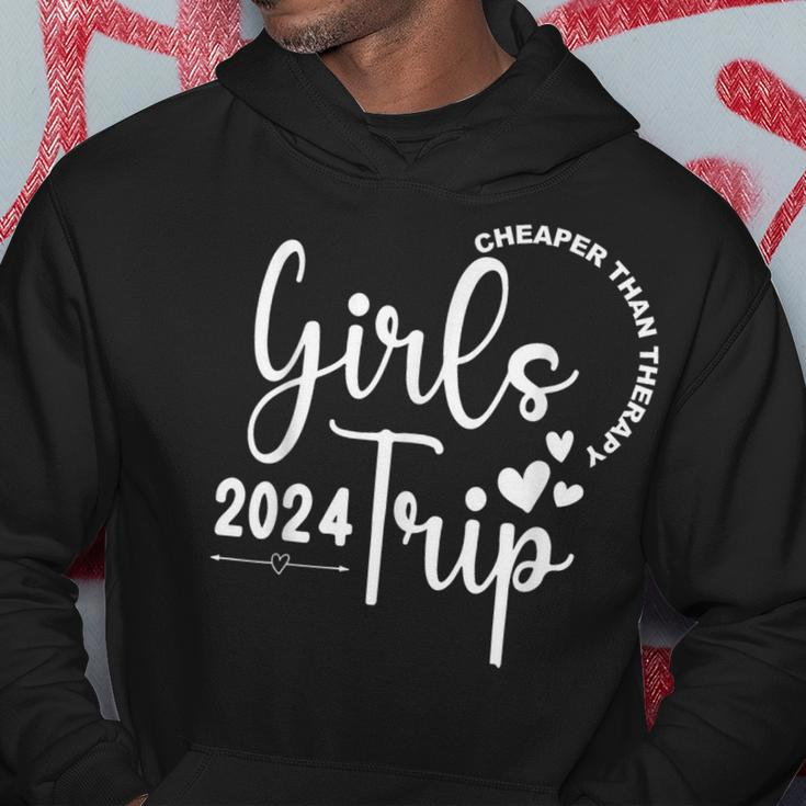 Girls Trip Cheapers Than Therapy 2024 Besties Trip Vacation Hoodie Unique Gifts