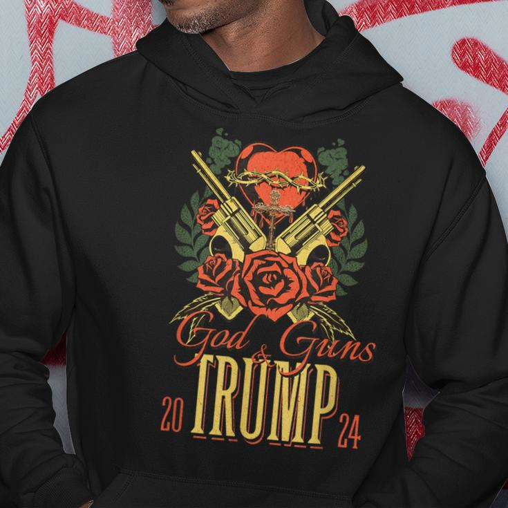 God Guns & Trump 2024 2A Support Short Sleeve Hoodie Unique Gifts