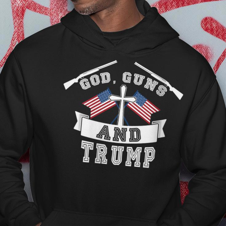 God Guns And Trump Us President Election Donald Trump 2024 Hoodie Unique Gifts