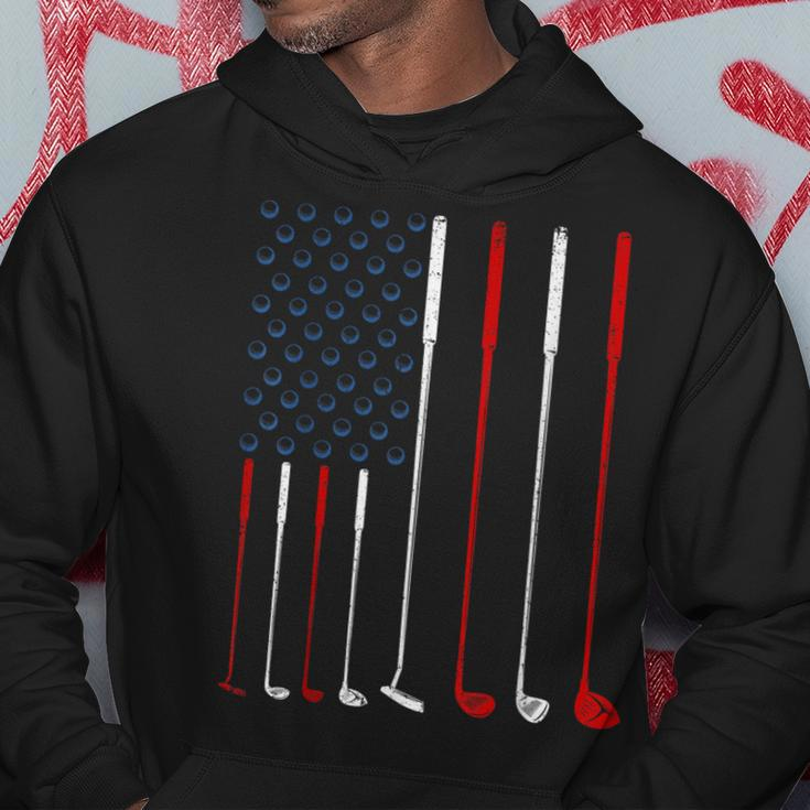 Golf Clubs American Flag Hoodie Personalized Gifts