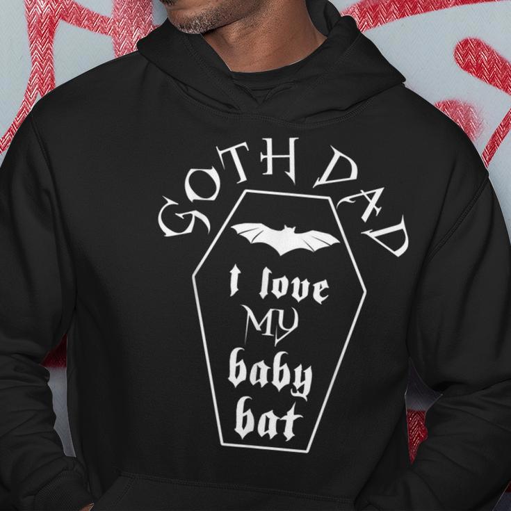 Goth Dad I Love My Baby Bat Father's Day Hoodie Unique Gifts